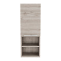 Milwaukee Medicine Cabinet, Two Shelves, Single Door Cabinet, Two Interior Shelves Light Gray 1 4 32 To 35 In Bathroom Wall Mounted Contemporary,Modern 10 15 Inches Melamine Engineered Wood