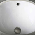 Dax Ceramic Oval Single Bowl Undermount Bathroom Basin White Ceramic