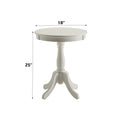 Alger White Finish Accent Table White Synthetic Wood