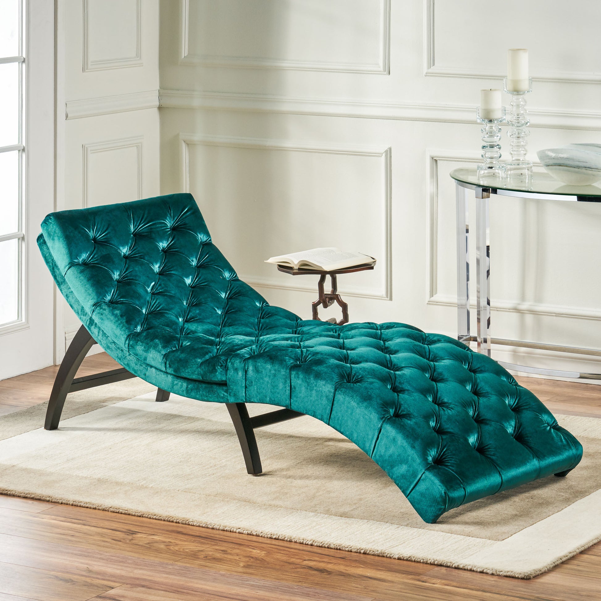 Chaise Lounge Teal Altay Velvet