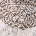 Woven Wool Pouf Multi Fabric