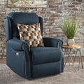 Power Recliner Navy Blue Fabric