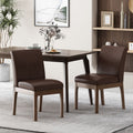 Dining Chair Dark Brown Rubber Wood