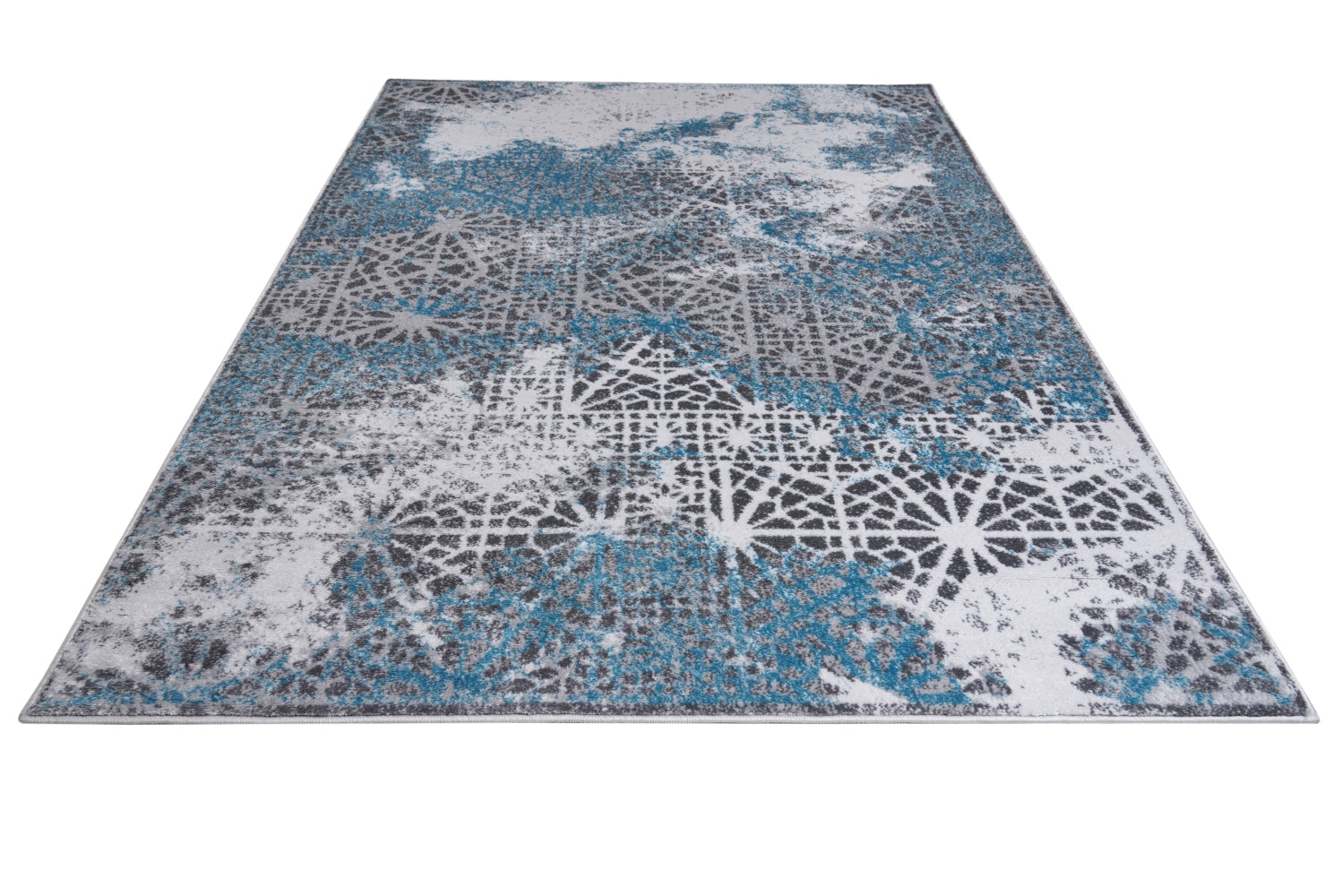 Jersey Area Rugs, Carpets For Livingroom, 5X7 Area Rugs ,3983 Grey Blue Rectangle 5&7 Grey Blue Contemporary Abstract Polypropylene