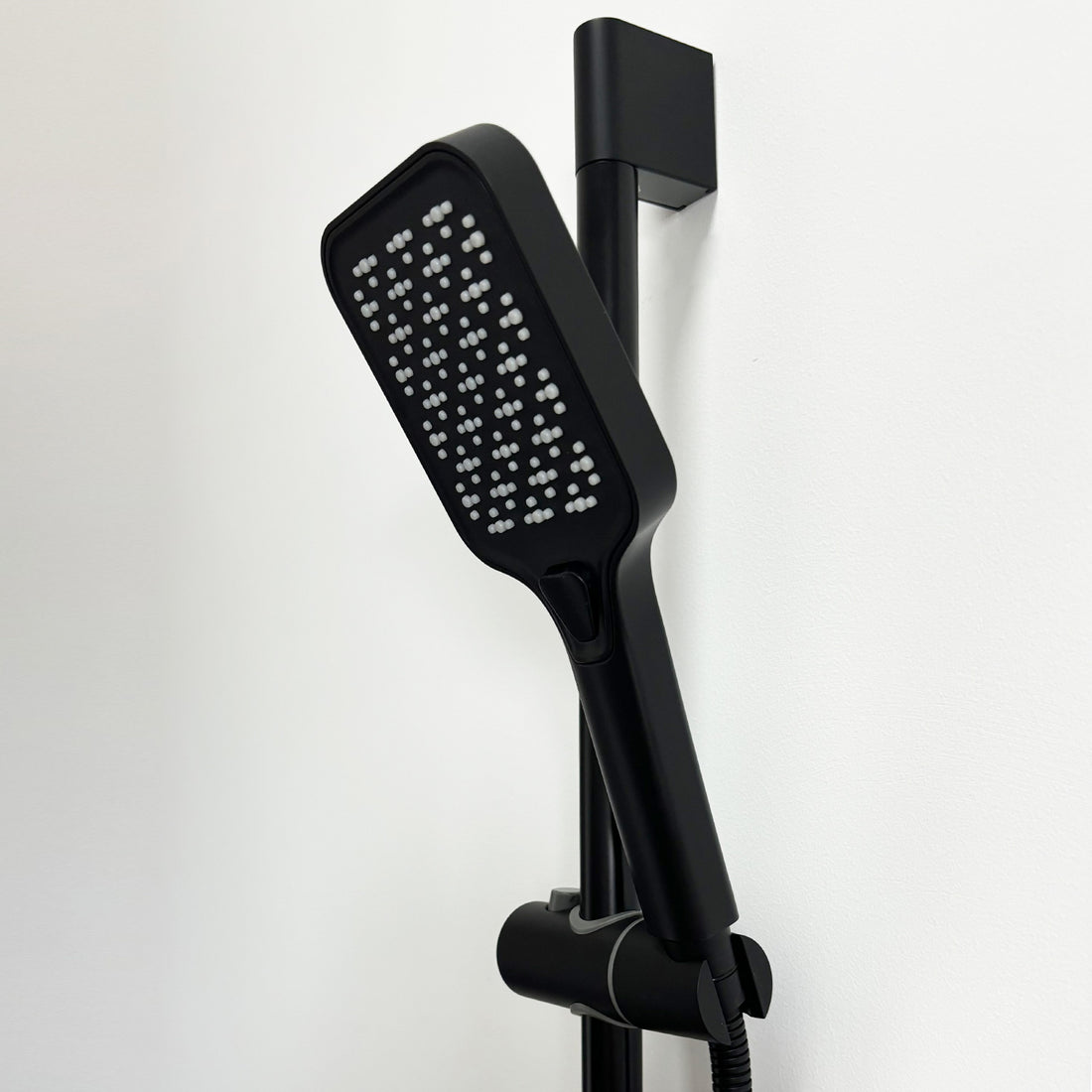 Handheld Shower With Slide Bar And Hose Matte Black Stainless Steel