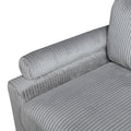 Living Room Furniture 4 Piece Modular Sectional Sofa Set Gray Corduroy Soft Cushion Pillows Solid Wood Legs Gray Corduroy Wood Primary Living Space Contemporary,Modern Modular Plywood,Solid Wood 4