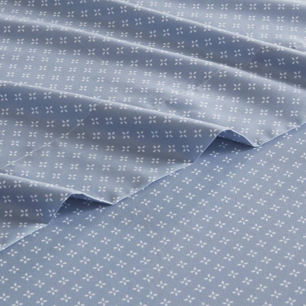 Floral Comforter Set With Bed Sheets Blue King Blue Polyester