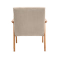 Leisure Chair With Solid Wood Armrest And Feet, Leisure Chair, Wood Frame, Velvet, Solid Rubber Wood Legs, Mid Century Modern Accent Chair, For Living Room Bedroom Studio Chair,Two Packs Camel Corduroy
