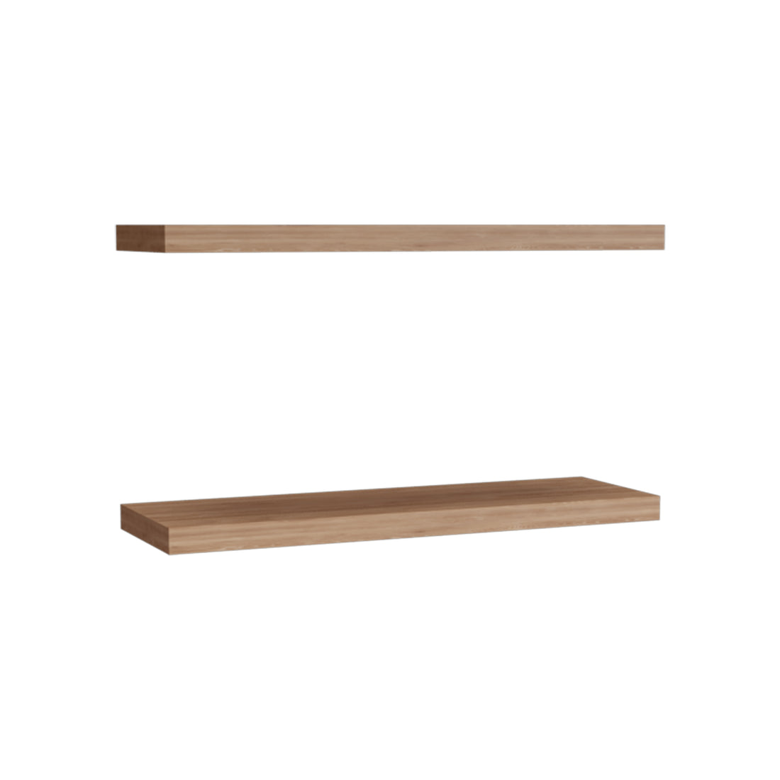 Ecco 31.5" Wide Floating Shelves Set Of 2, Shelves For Wall Decor For Bedroom, Bathroom Storage Shelves, Book Shelves For Living Room 2 Or Less Light Brown Horizontal Primary Living Space Closed