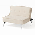 Ottoman Chair Ivory Fabric
