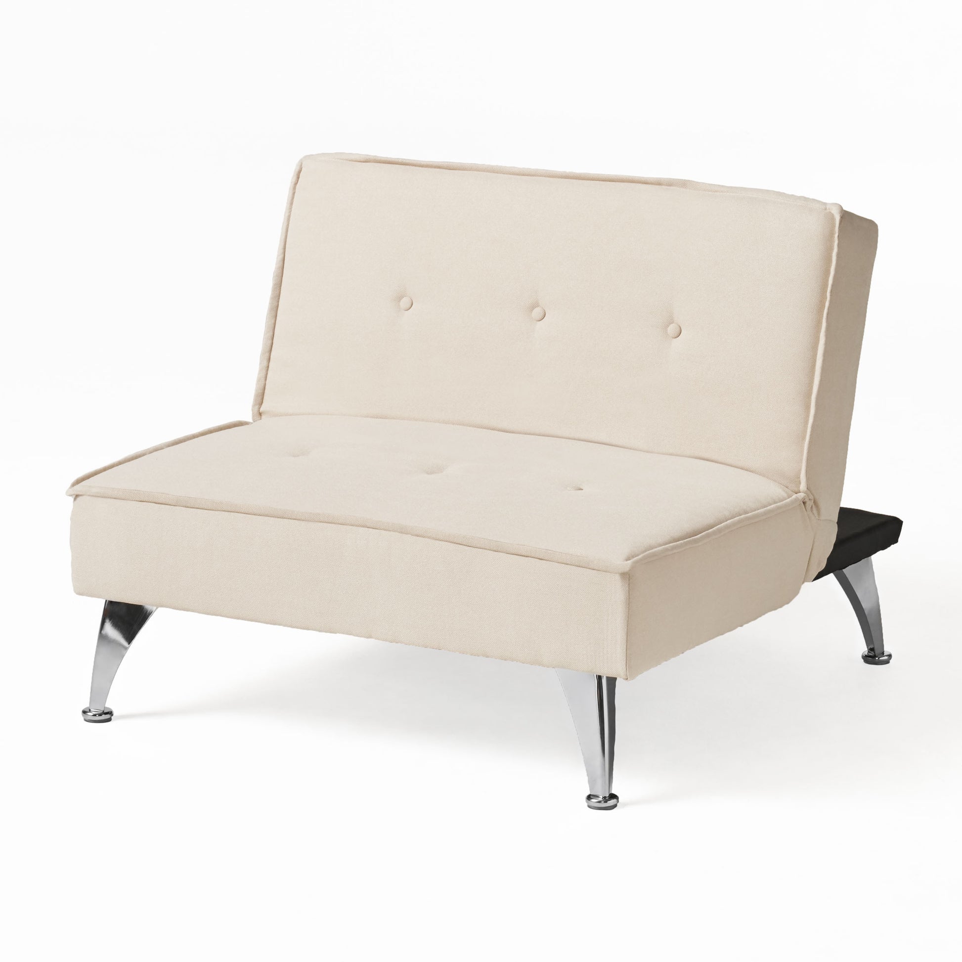Ottoman Chair Ivory Fabric
