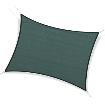 Outsunny 16' X 20' Sun Shade Sail Canopy, Rectangle Uv Block Awning For Patio Garden Backyard Outdoor, Green Green Polyethylene