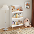 Kids Bookshelf, 3 Tier Bookcase, Book Organizer, Toy Storage Cabinet Organizer, White White Primary Living Space Mdf