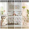 4 Pcs Mushroom Garden Comforter Set Full Queen Full Multicolor Polyester