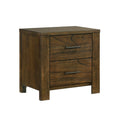 1Pc Oak Finish Nightstand Of 2X Drawers Rustic Aesthetic Bedroom Furniture 1Pc Bedside Cabinet Oak 2 Drawers Bedside Cabinet Bedroom Wood