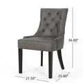 Cheney Dining Chair Kd Mp2 Set Of 2 Slate Microfiber