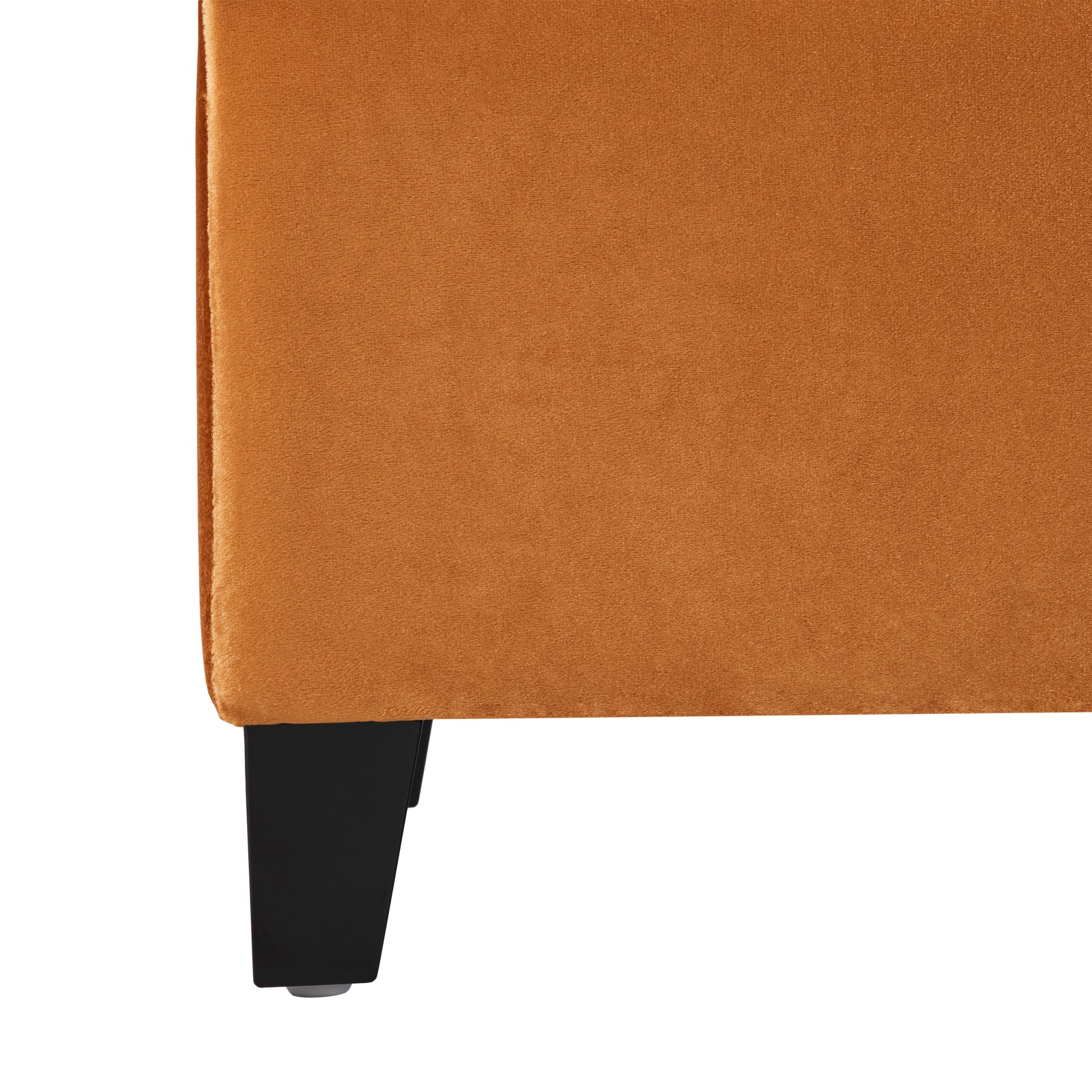 Storage Ottoman Burnt Orange Velvet