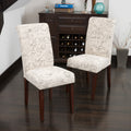 Dining Chair Mp2 Set Of 2 Beige Fabric