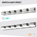 Modern Bathroom Vanity Lighting 6 Light Led Vanity Lights Over Mirror Bath Wall Lighting Chrome Acrylic,Stainless Steel