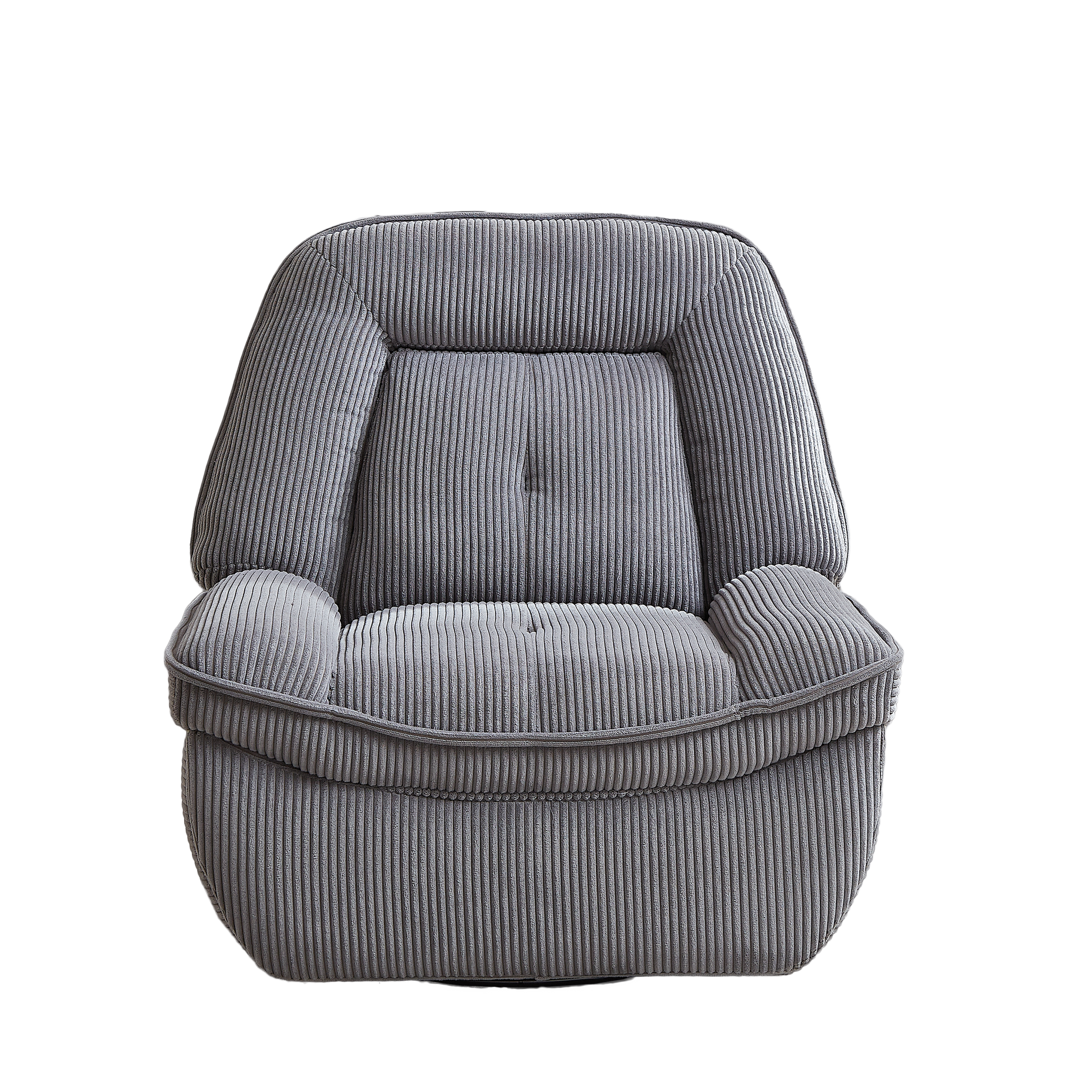 Video 360 Degree Corduroy Swivel Upholstered Manual Recliner Chair,Theater Recliner Sofa,Nursery Glider Rocker For Living Room Grey Corduroy