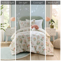 4 Pcs Mushroom Garden Comforter Set Full Queen Full Multicolor Polyester