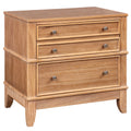 Hazel 3 Drawer Hazel 3 Drawer Side Table For Living Room, Hallway, Entryway, Set Of Two Old Sku:Bs315640Aad Natural Solid Wood