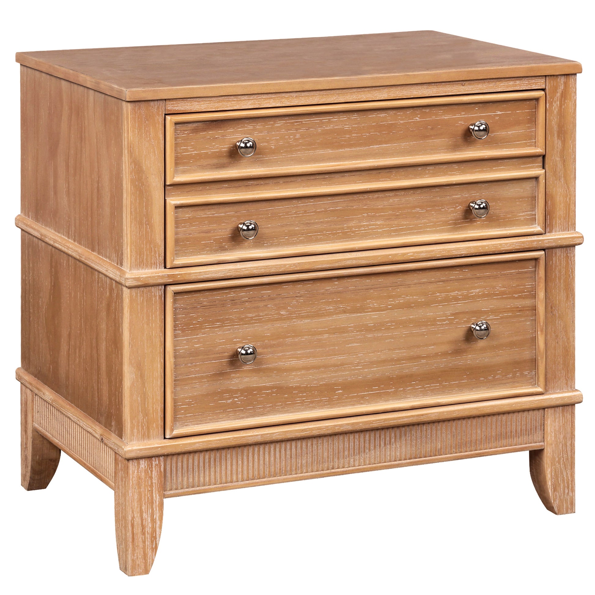 Hazel 3 Drawer Hazel 3 Drawer Side Table For Living Room, Hallway, Entryway Old Sku:Wf315640Aad Natural Solid Wood