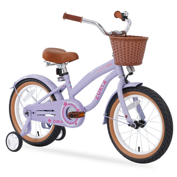 Multiple Colors,Girls Bike For4 7 Years Old Kids,16 Inch Wheel ,Training Wheels Included Cycling Purple Garden & Outdoor Steel