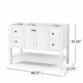 48'' Cabinet White Acacia Wood