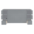 Full Size Murphy Bed With Drawers, Cabinets And Usb Ports,Gray Full Gray Mdf Lvl