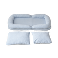 Triple Fold Down Sofa Bed,Blue Blue Metal Cotton Metal