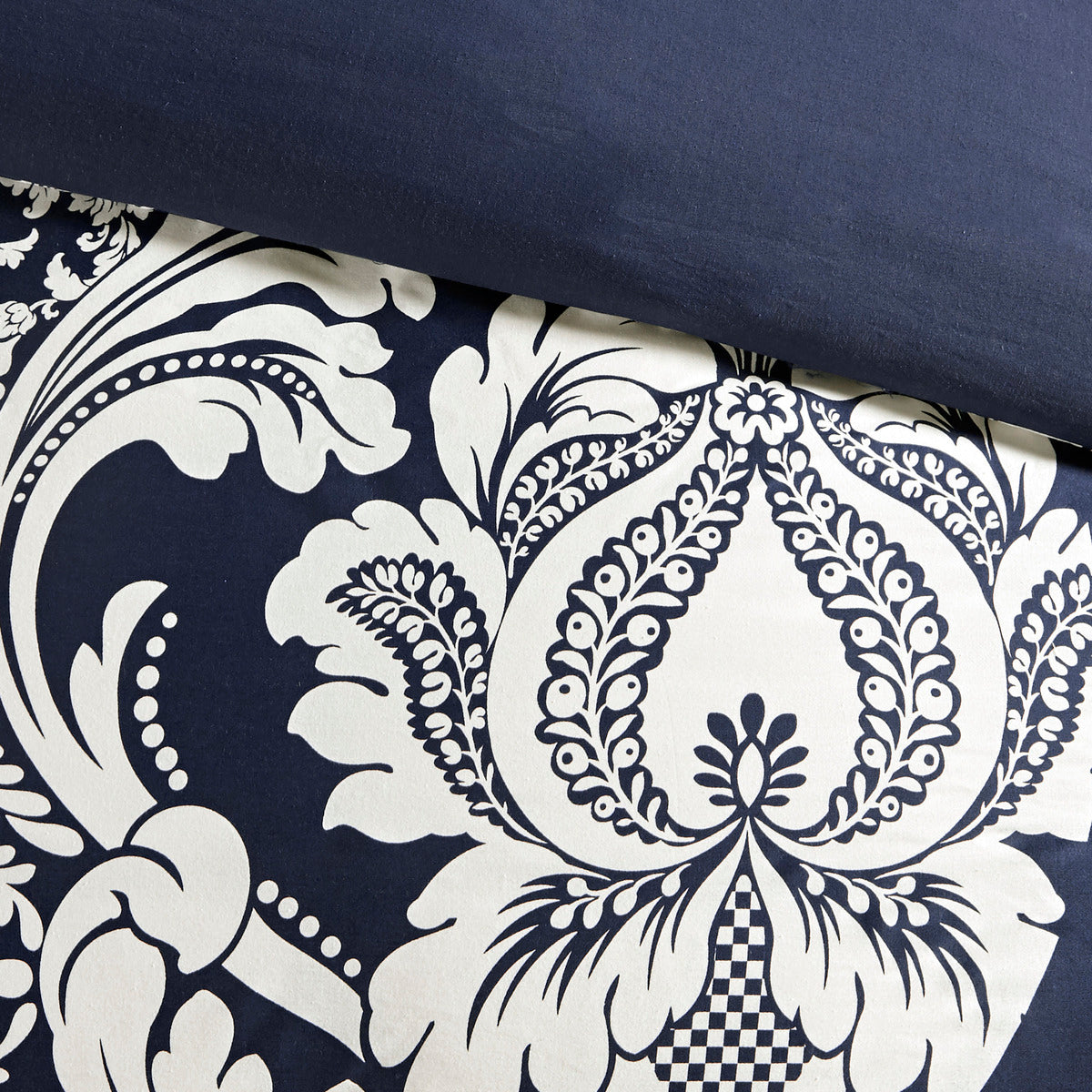 7 Piece Cotton Printed Comforter Set Indigo Cal King California King Indigo Polyester