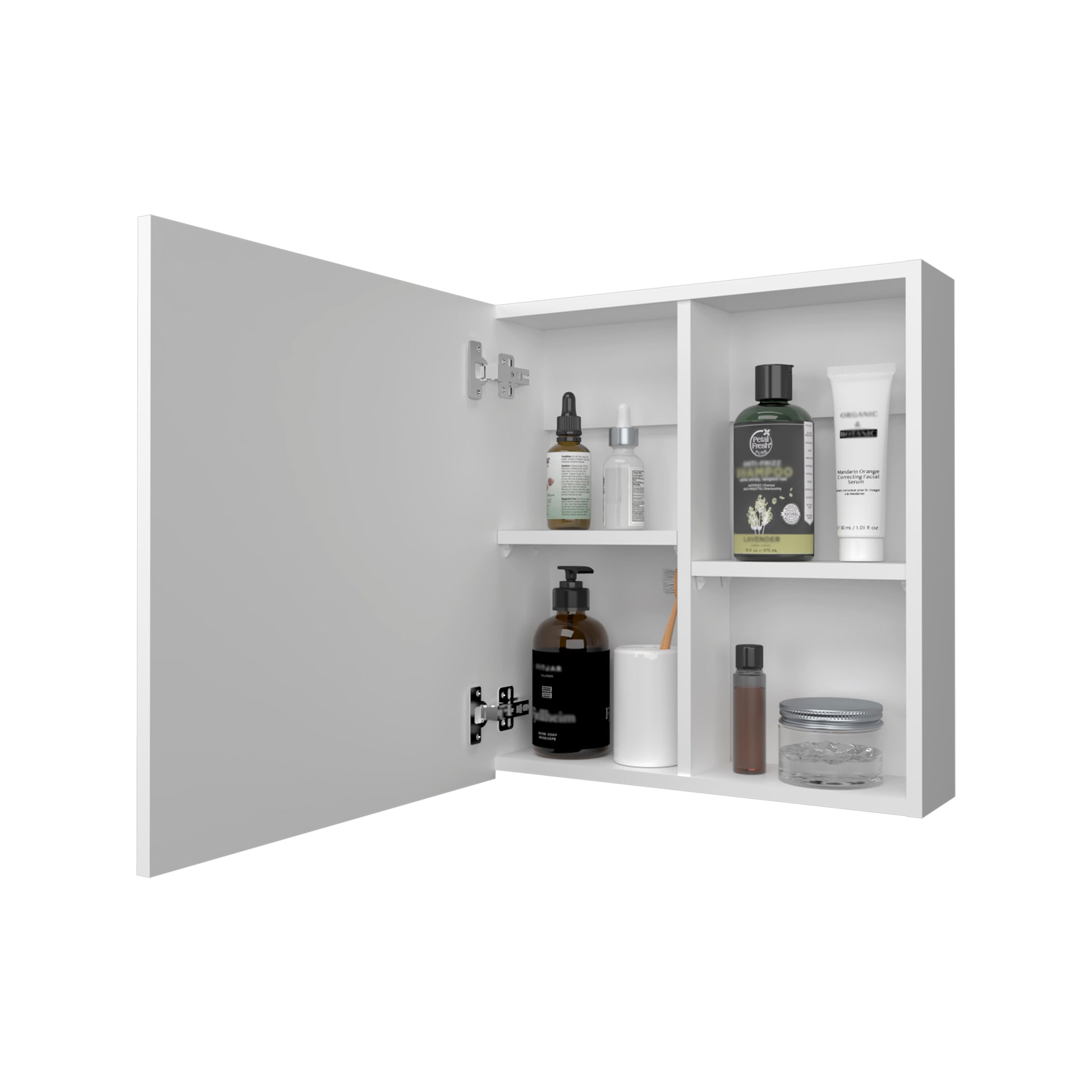 Morenci Medicine Cabinet With Included Mirror And 1 Door, White White 1 4 18 To 23 In Mirror Included Bathroom Freestanding Modern 5 10 Inches Particle Board Melamine