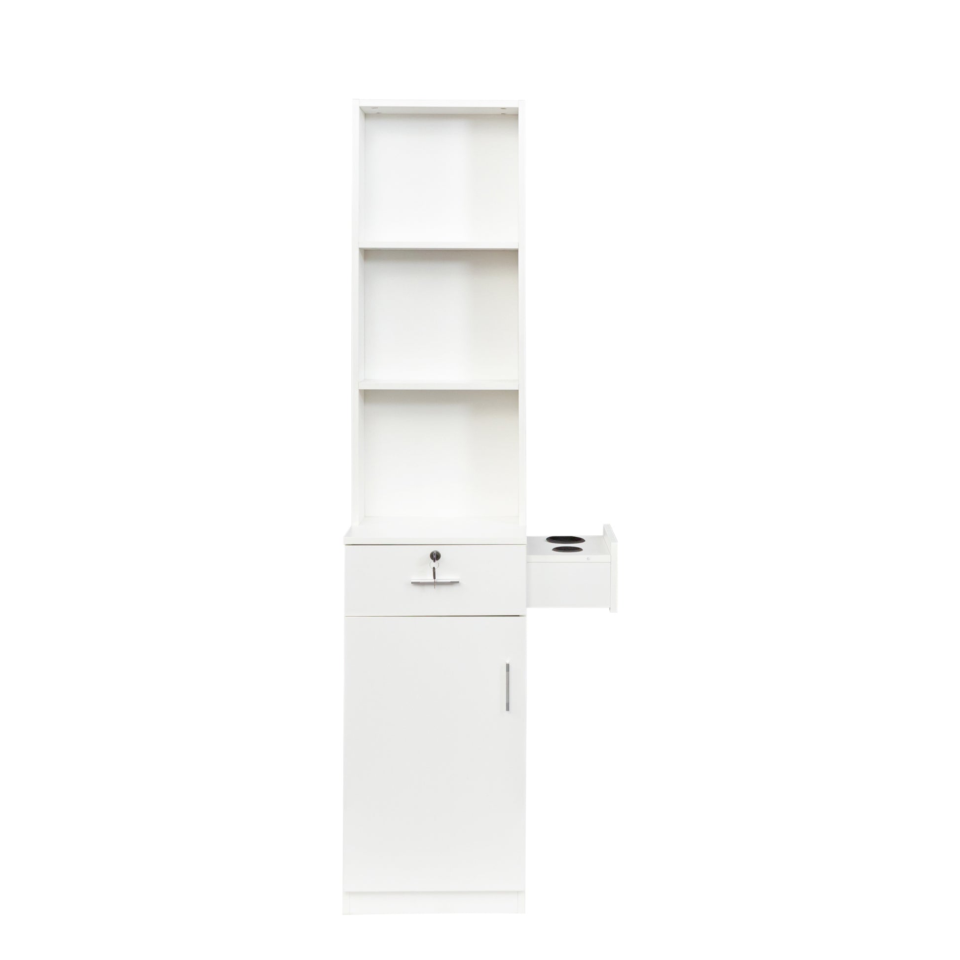 White Modern Simple Hair Desk, Multi Layer Storage, Large Storage Space White Mdf