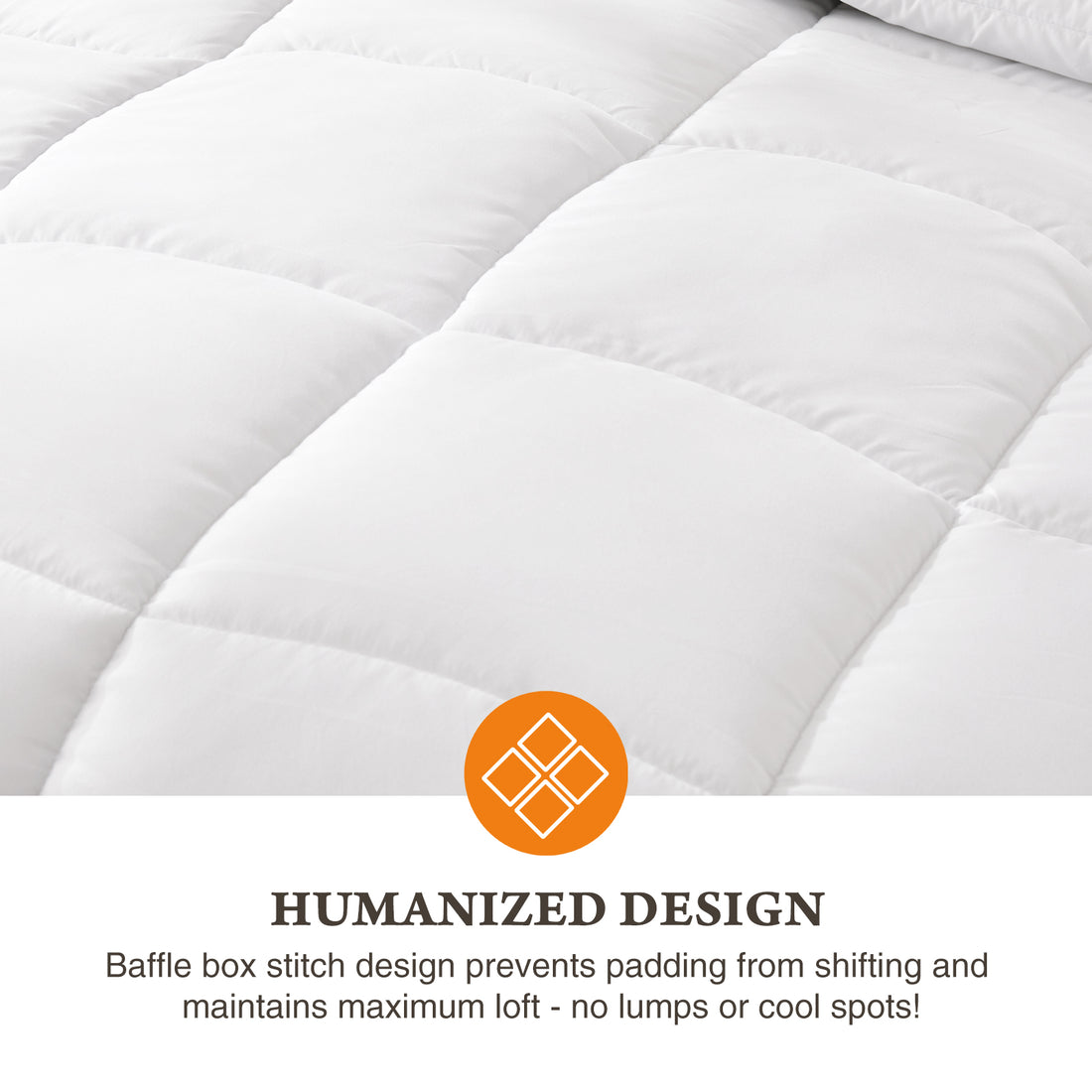 Bedding Polyester Comforter Duvet Insert, Quilted Comforter With Corner Tabs, Box Stitched Alternative Comforter With Ultra Soft Fiber Material, All Season Comforter Insert White Polyester