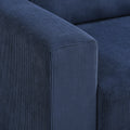 Modular Corduroy Upholstered 3 Seater Sofa Bed With Storage For Home Apartment Office Living Room, Free Combination, L Shapedblue Blue Wood Primary Living Space Medium Soft Pillow Back Eucalyptus Square Arms Foam Corduroy 3 Seat