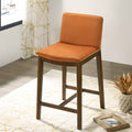 Shannon Counter Chair In Burnt Orange Velvet Solid Brown,Burnt Orange Dining Room Wipe Clean Bar Stools Solid Wood,Velvet