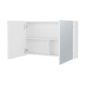 Mcnary Medicine Cabinet With Included Mirrors And 2 Doors, White White 2 3 24 To 35 In Mirror Included Bathroom Wall Mounted Modern 5 10 Inches Particle Board Melamine