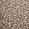 5X7 Mocha Geometric Indoor Outdoor Area Rug Mocha Polypropylene