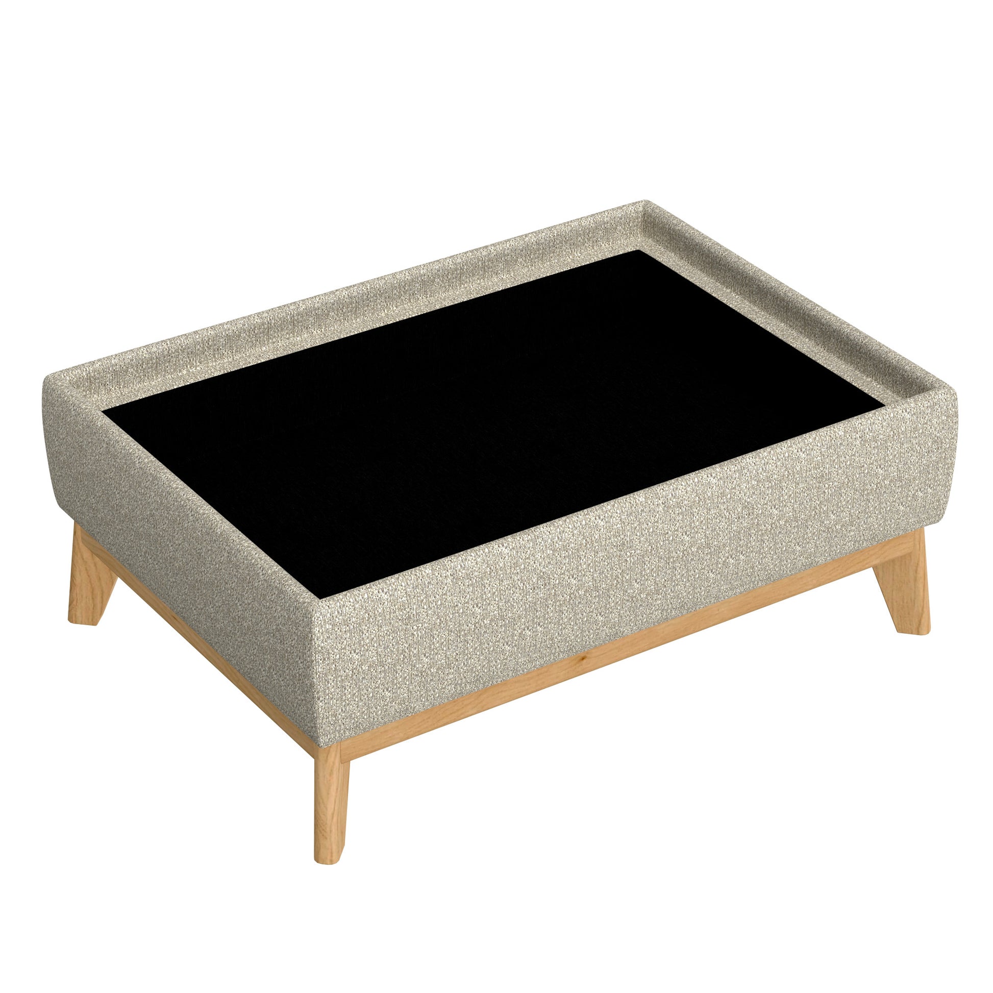 Revel Tan Reversible Tray Ottoman Tan Foam Engineered Wood