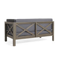 Brava X Back Right Corner Bench Of Set 2 Dark Grey Acacia Wood