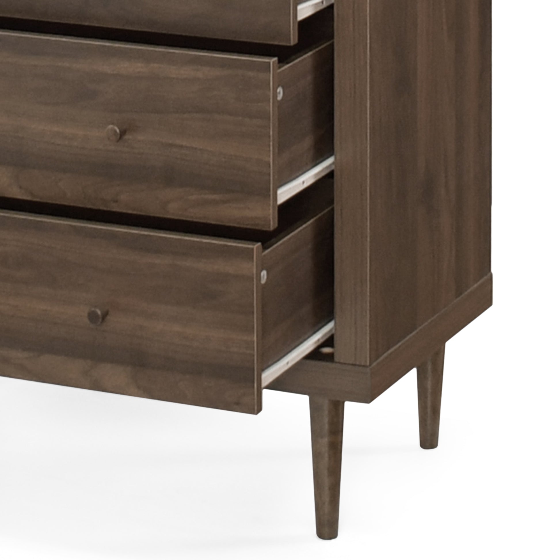 Nordic 4 Drawer Chest Walnut Mdf