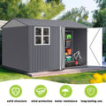 8X10Ft Outdoor Storage Shed With Thickened Galvanized Steel,With Sloped Roof & Double Lockable Door,Storage Shed Large With 6 Vents, Garden Tool Shed For Backyard Garden Patio Lawn Bike,Lawnmower