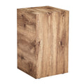 Compact Mdf Coffee Table: 11.8X11.8X19.6 Inches, Stylish Texture Design Wood Mdf