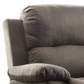 Charcoal Polished Recliner With Pillow Top Arm Charcoal Microfiber Manual Handle Metal Primary Living Space Tight Back Handle Pillow Top Arms Fabric Metal