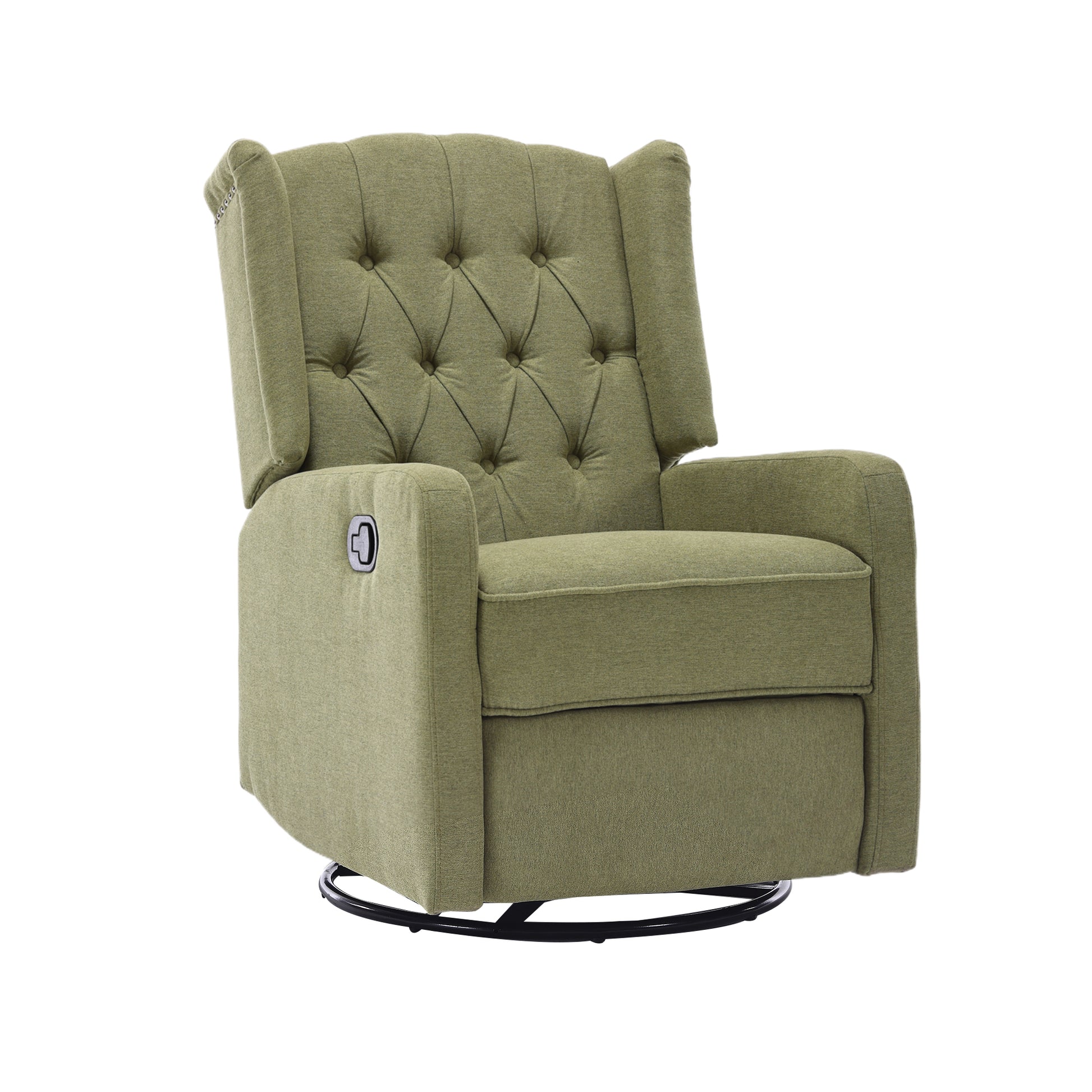 Coolmore Rocking Recliner Chair,360 Degree Swivel Nursery Rocking Chair,Glider Chair,Modern Small Rocking Swivel Recliner Chair For Bedroom,Living Room Chair Home Theater Seat Ovive Green Olive Green Linen