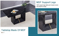 Table And Chair Set.This Modern Dining Table With Mdf Marbled Design Gives You A Luxurious And Elegant Feel.Paired With Multiple Chairs With Pu Artificial Leather Backrest Cushions And Black Legs. Black Seats 4 Mdf