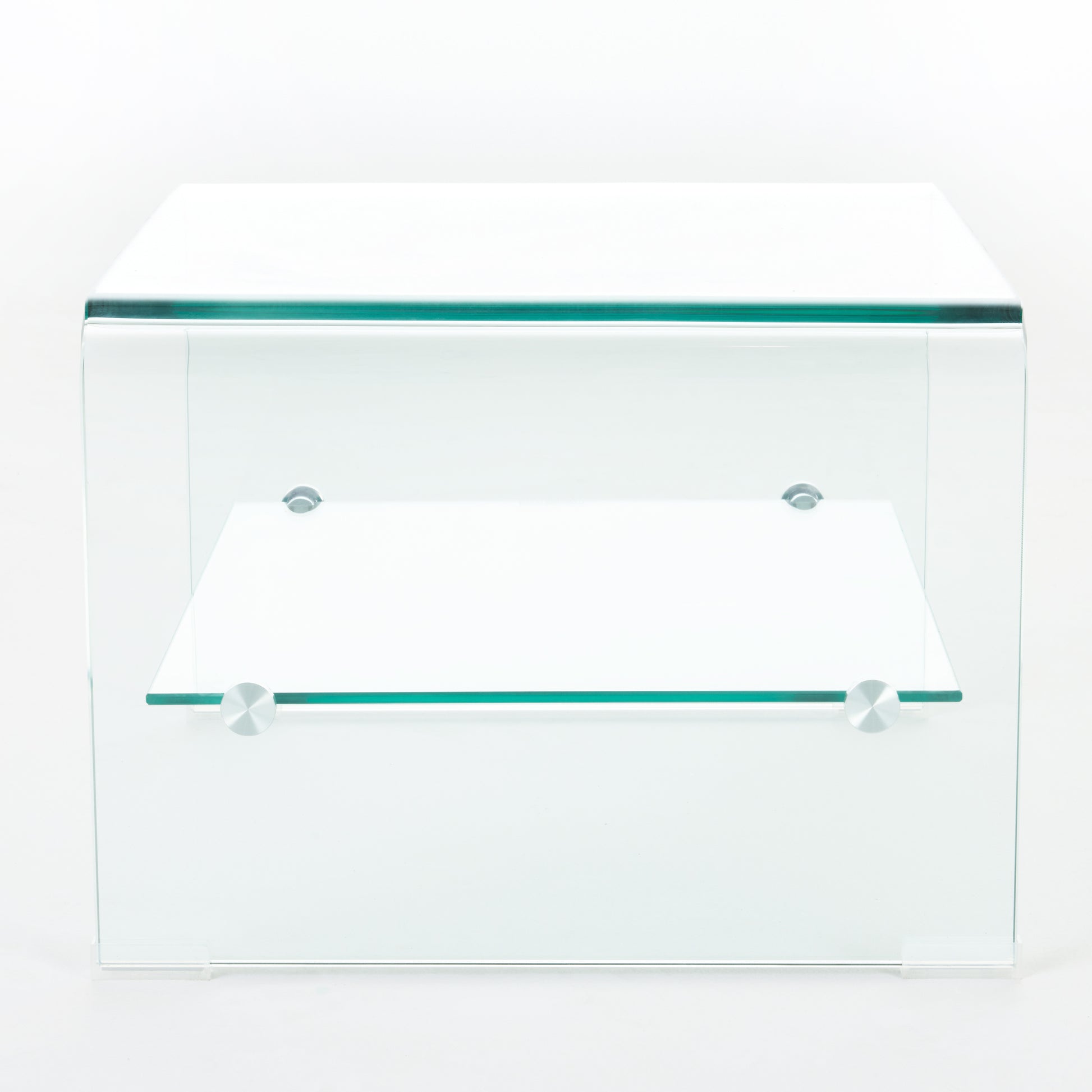 Coffee Table 12Mm Tempered Bent Glass ,6Mm Shelf Glass Clear Glass