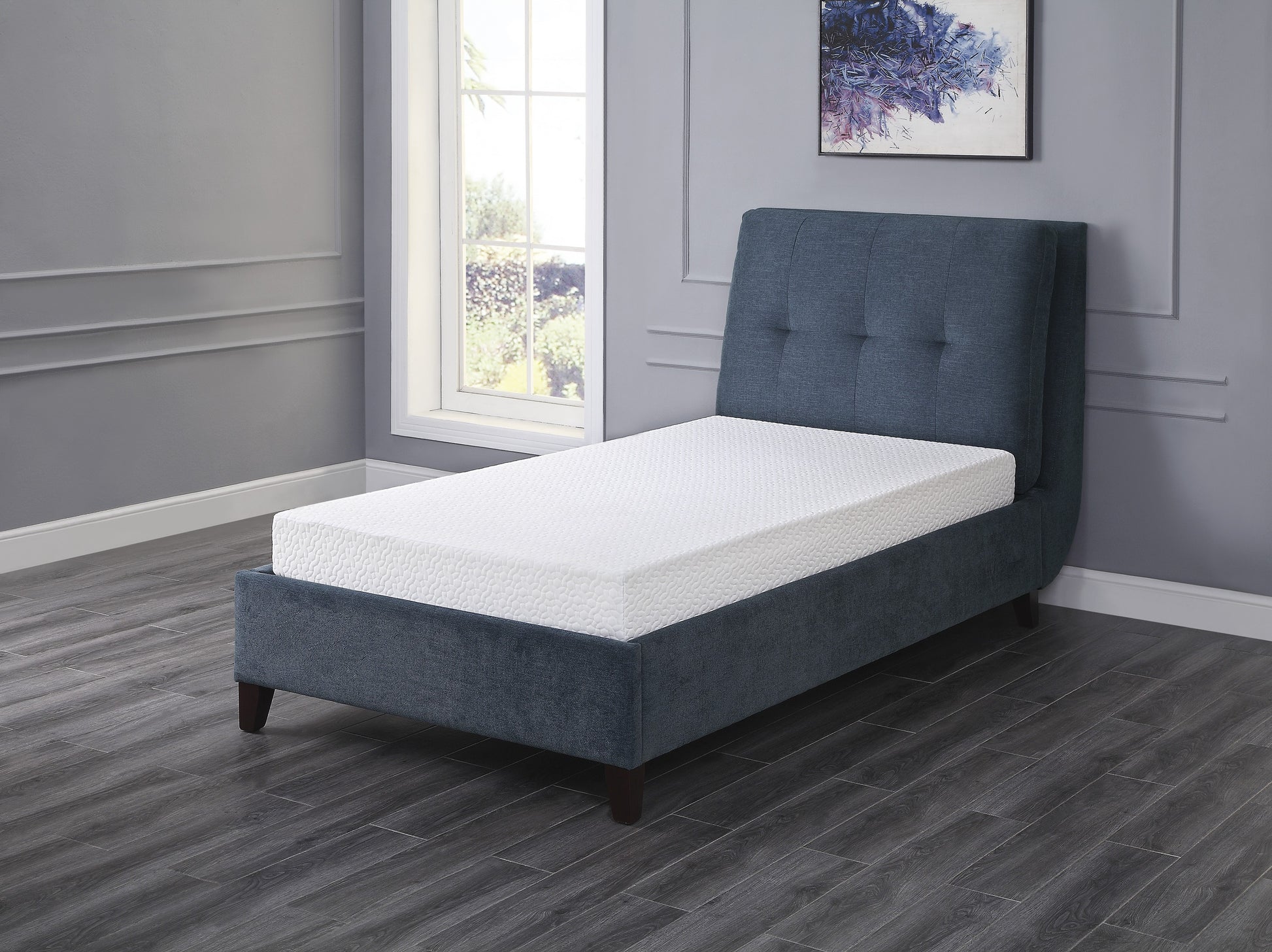 6 Inch Twin Size Bed Mattress Gel Infused Memory Foam Mattress, Firm, White, Mattress In A Box White Bedroom Foam Twin
