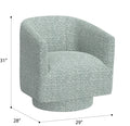 Bralin Blue Swivel Accent Chair Blue Foam Engineered Wood
